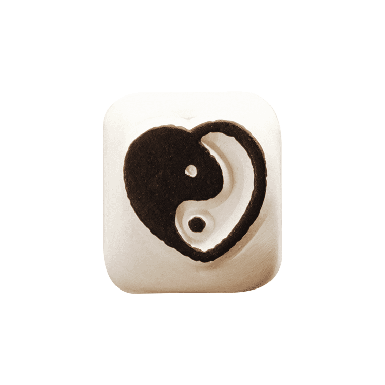 Ladot stone small yin yang heart