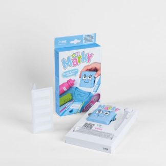 DIY Marky modrá / vankúš čierny textilný